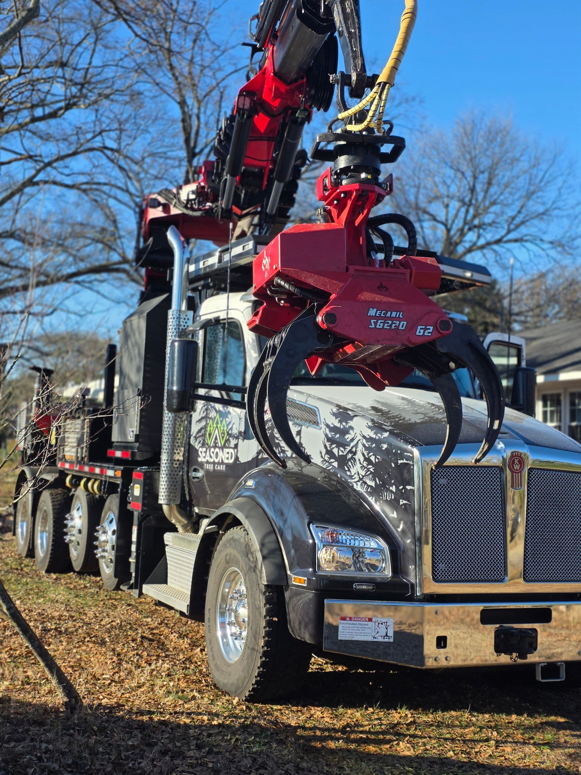 Palfinger Grapple Truck — Seasoned Tree Care